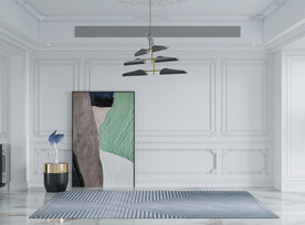 欧式极简轻奢客厅背景墙