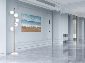 现代极简 轻奢客厅 空场景