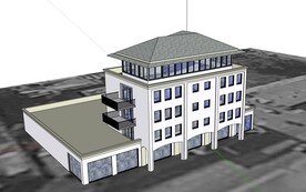 草图大师教学楼模型