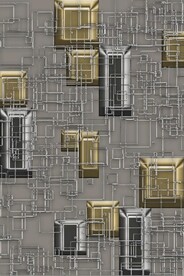 3D抽象金属线条玄关装饰画