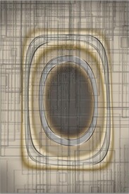 抽象光影线条玄关装饰画