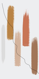 莫兰迪色水墨毛笔笔触装饰素材