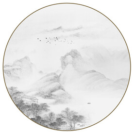 圆形山水画