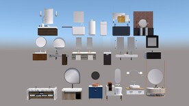 轻奢洗手台SU模型