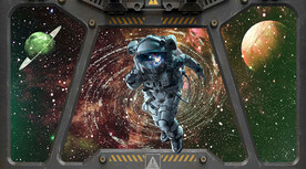 宇宙太空宇航员背景墙