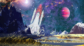 宇宙太空星球背景墙