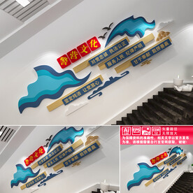 警营楼道文化墙