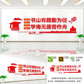 学校读书阅读文化墙