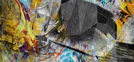 轻奢装饰画 抽象油画 彩绘