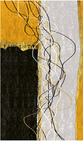 轻奢装饰画 抽象线条油画 彩绘