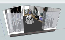 服饰专卖店草图大师模型