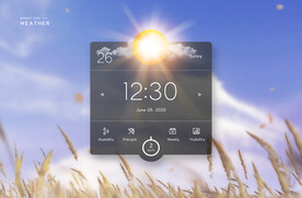 晴朗晴天天气气象节气手机界面