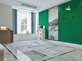 现代极简 轻奢客厅 空场景