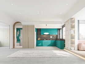 现代极简客厅背景墙