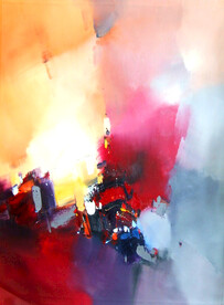 轻奢装饰画 抽象油画 彩绘