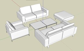 草图大师家装沙发模型