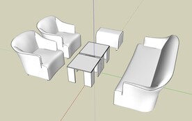 草图大师家装沙发模型