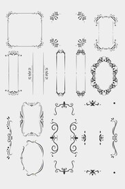 CDR矢量欧式边框花纹