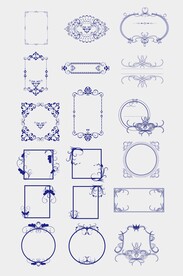 矢量欧式花纹边框花边