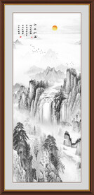 竖幅山水画