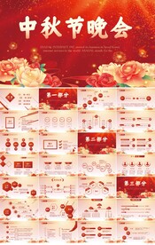 传统节日团圆节中秋节晚会PPT