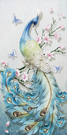 轻奢装饰画 孔雀