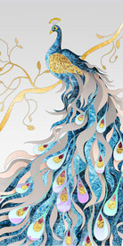 轻奢装饰画 孔雀