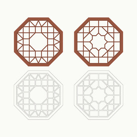 八边形窗花格