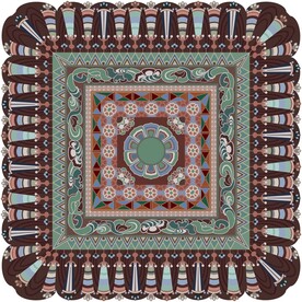 敦煌莫高窟壁画莲花纹藻井图案