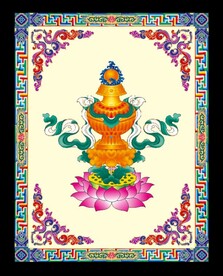 藏式风格八宝图展板