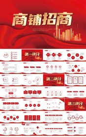 红色喜庆商铺招商推介PPT