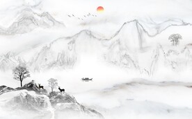 新中式山水 TIF分层图