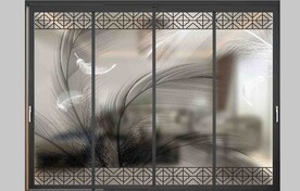 高清分层透明底推拉门打印图