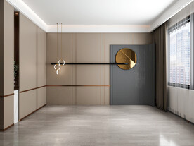 现代极简轻奢卧室背景墙