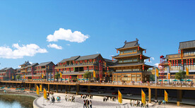 古建筑商业街效果图