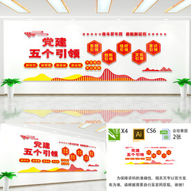 党建引领文化墙