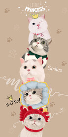 可爱手绘猫咪大眼萌玄关装饰画