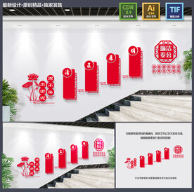 廉政楼道文化墙