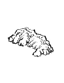 手绘国画山石山水素材