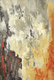 抽象几何色块划痕拼接油画玄关