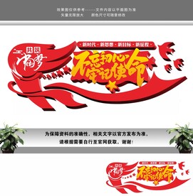 不忘初心牢记使命文化墙