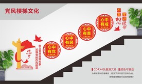 党风建设党建楼梯文化