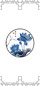 高清分层透明底推拉门打印图