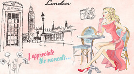 服装奶茶店背景墙