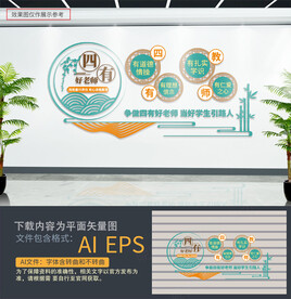 四有好老师文化墙