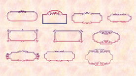 矩形适量复古欧式风格标题框