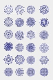 CDR矢量圆形花纹