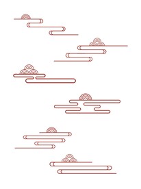 国潮中国风山纹祥云花纹