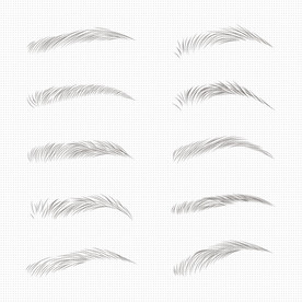 眉毛手绘PSD分层素材