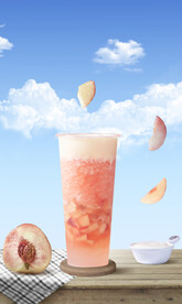 水蜜桃奶茶